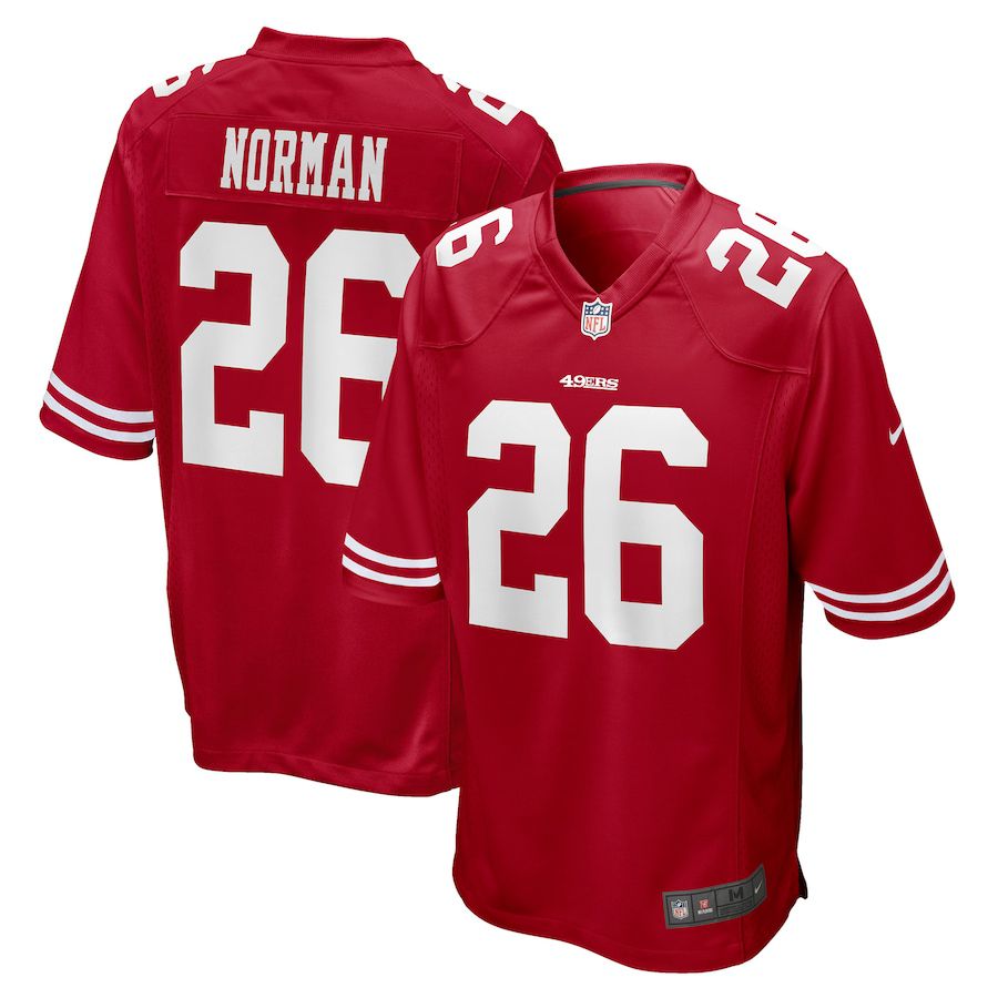 Men San Francisco 49ers 26 Josh Norman Nike Scarlet Game Player NFL Jersey
